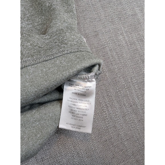 Footjoy Sweater Mens XL Gray Blue Quarter Zip Knit Pullover Performance Ribbed - Picture 7 of 7